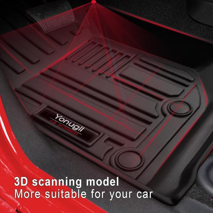 Car Craft Compatible With Jeep Wrangler Rubicon 2019-2024 Car Floor Mats Anti-slip Foot Pads All-weather Tpe Protection 1st & 2nd Row Floor Liners Hy3008 CC-7583 - CAR CRAFT INDIA