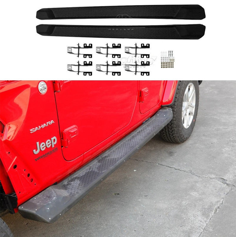 Car Craft Compatible With Jeep Wrangler Jl 4 Door 2018-2024 Car Side Step Running Boards Steel Running Board Nerf Bar Ar-jep-012 Black CC-8563 - CAR CRAFT INDIA