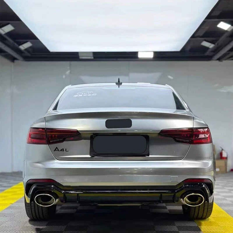 Car Craft Compatible With Audi A4 B9 2017-2020 Upgraded Facelift Convert To Rs4 S4 Sport Bodykit Bumper Grill Exhaust Pipr Tip Diffuser Front Rear Lip Fog Grill Skirt Trim Side Skirt A4-032 Gc