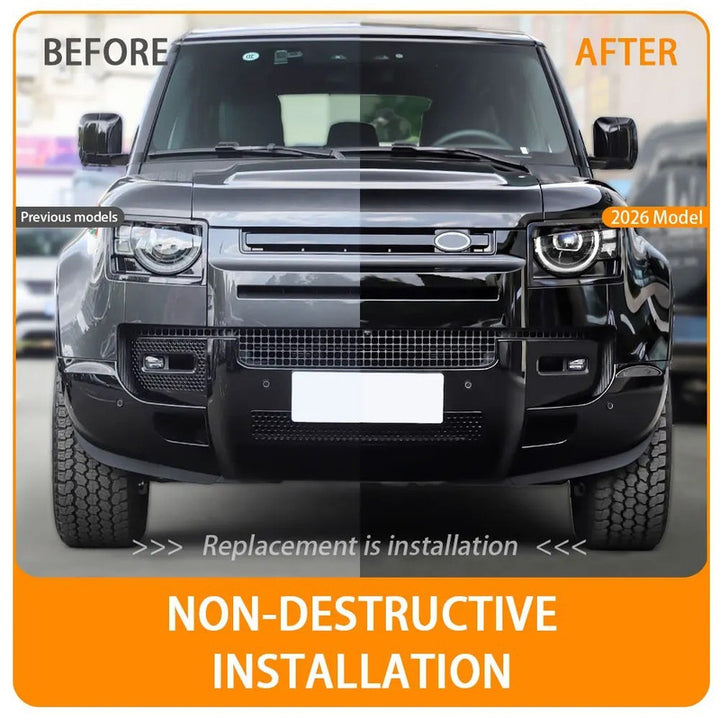 Car Craft Compatible With Land Range Rover Defender 90 110 130 L663 2026 Upgrade Coversion Obsidian Bodykit Bumper Fender Hood Vent Fog Grill Cover Trim Skirt - CAR CRAFT INDIA