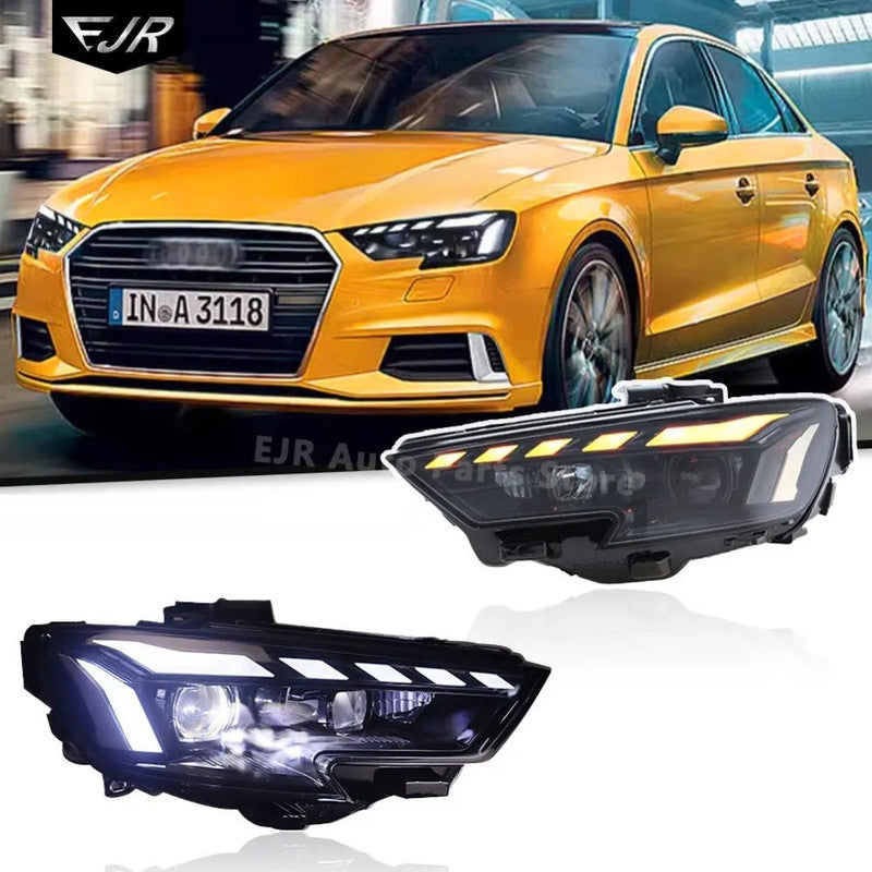 Car Craft Compatible With Audi A3 2017-2021 Xenon Car Front Upgraded Head Light Lamp Xenon Headlight Retrofit Upgrade Modified Led Drl Hid Matrix Style
