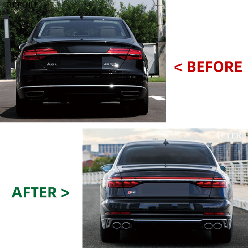 Car Craft Compatible With Audi A8 D4 2010-2017 To 2018+ S8 D5pa Upgrade Facelift Matrix Conversion Bodykit Bumper Hood Trunk Headlight Taillight