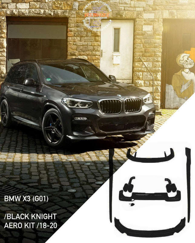 Car Craft Compatible With Bmw X3 G01 2018-2021 M Sport Mp M Performance Bumper Upgrade Convert To M Sport X3m Aero Black Samurai Bodykit Diffuser Exhaust Tip Pipe G01/08-015 Gc