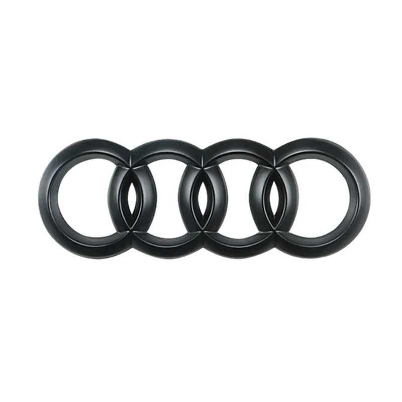 Car Craft Compatible With Audi A3 A4 A5 A6 A7 A8 Q2 Q3 Q5 Q7 Q8 Tt Rs Front Grill Letter Logo Badge Emblem Sticker Black 285mm