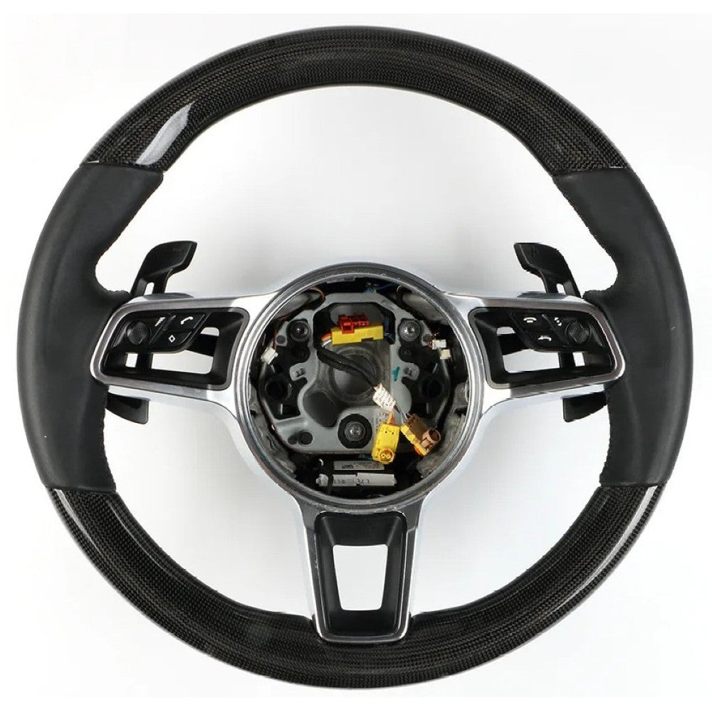 Car Craft Compatible With Porsche 992 Carreratarga Panamera 971.2 2021 Macan 95b.2 Cayenne 2024+ Interior Steering Wheel Magnetic Paddle Shift Gear Shifter Pad B Red Mark CC-7933 - CAR CRAFT INDIA