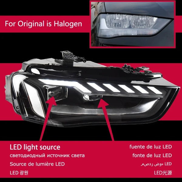 Car Craft Compatible With Audi A4 B8pa 2013-2016 Car Front Upgraded Head Light Lamp Xenon Headlight Retrofit Upgrade Modified Led Drl Hid Light For Helogen Car Usa - CAR CRAFT INDIA