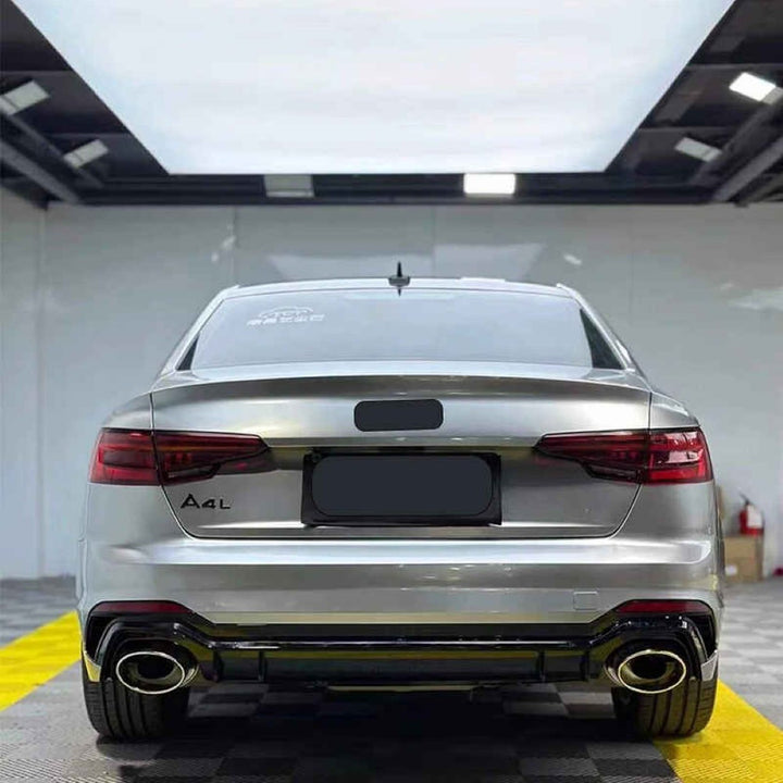Car Craft Compatible With Audi A4 B9 2017-2020 Upgraded Facelift Convert To Rs4 S4 Sport Bodykit Rear Bumper Fog Grill Skirt Trim A4-025 Gc