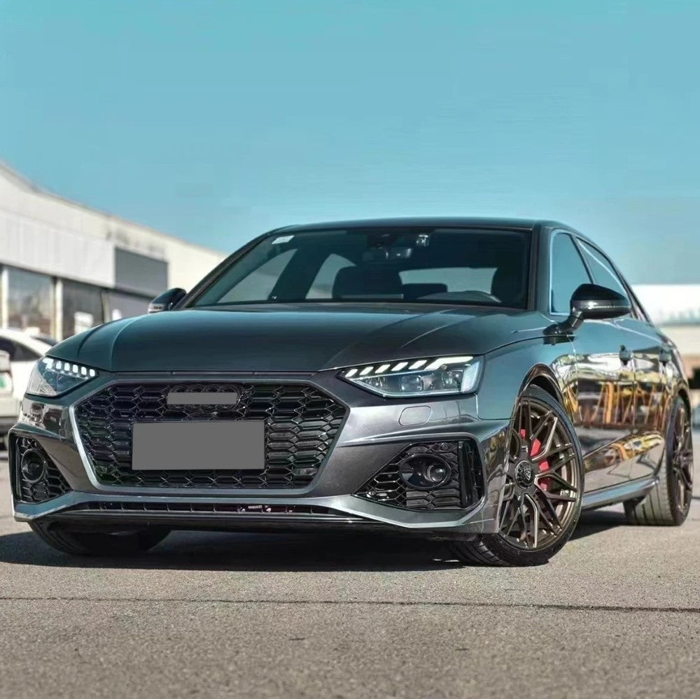 Car Craft Compatible With Audi A4 B9.5 2021+ Front Bumper Lip Splitter Skirt Trim For Rs4 Model A4-041/042 Gc CC-10833