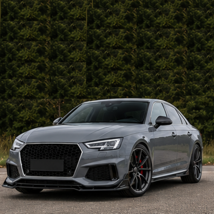 Car Craft Compatible With Audi A4 B9 2017-2020 Rs4 Front Bumper Lip Splitter Skirt Trim A4-023 024 GC