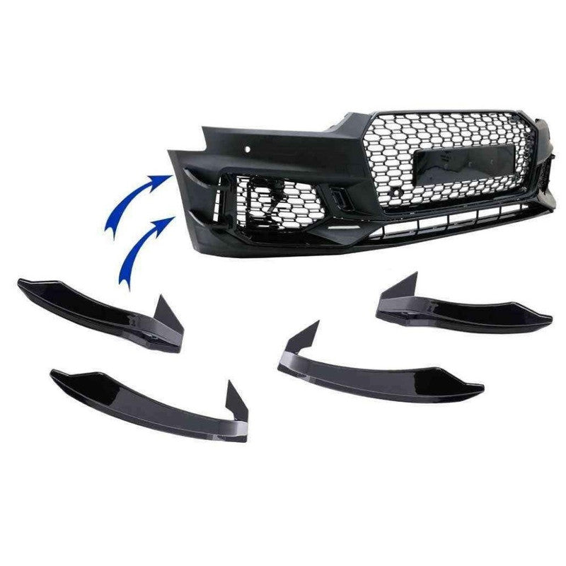 Car Craft Compatible With Audi A5 2017-2020 S5 Rs5 Front Bumper Lip Splitter Skirt Trim Cannard Wind Knife A5-032/033 Gc - CAR CRAFT INDIA