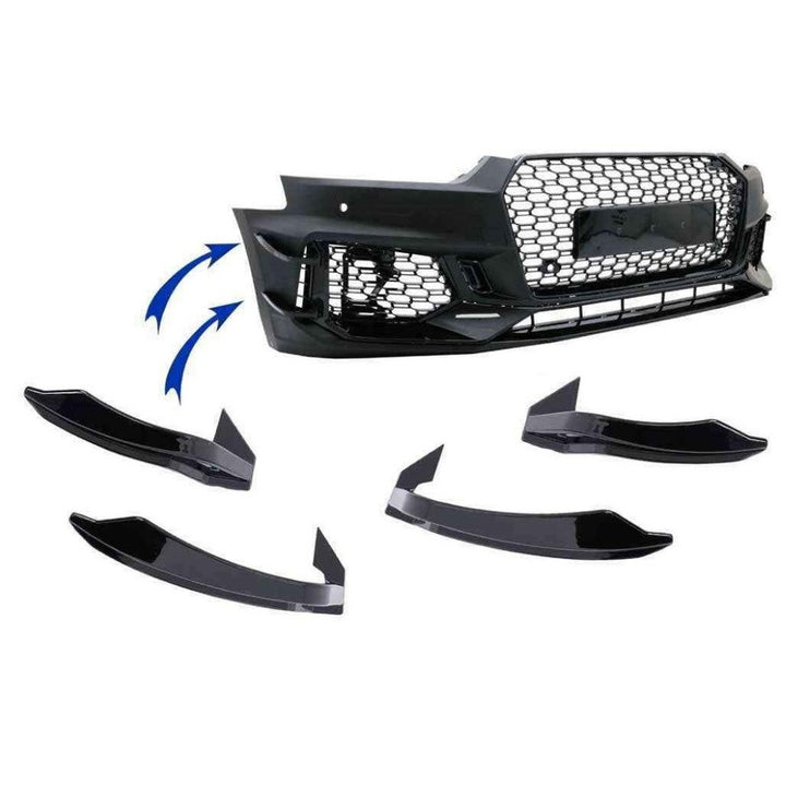 Car Craft Compatible With Audi A5 2017-2020 S5 Rs5 Front Bumper Lip Splitter Skirt Trim Cannard Wind Knife A5-032/033 Gc - CAR CRAFT INDIA