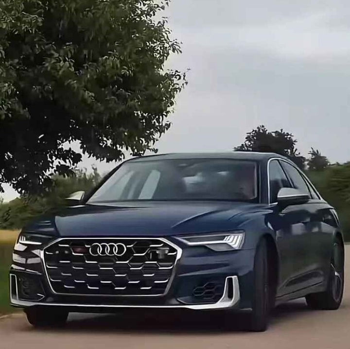 Car Craft Compatible With Audi A6 S6 Rs6 C8 2019-2023 Front Rs6 Sport Bumper Upgraded Show Honeycomb Style Grill Mesh Rsu Dlw0601070878 Bl Silver Chorme - CAR CRAFT INDIA