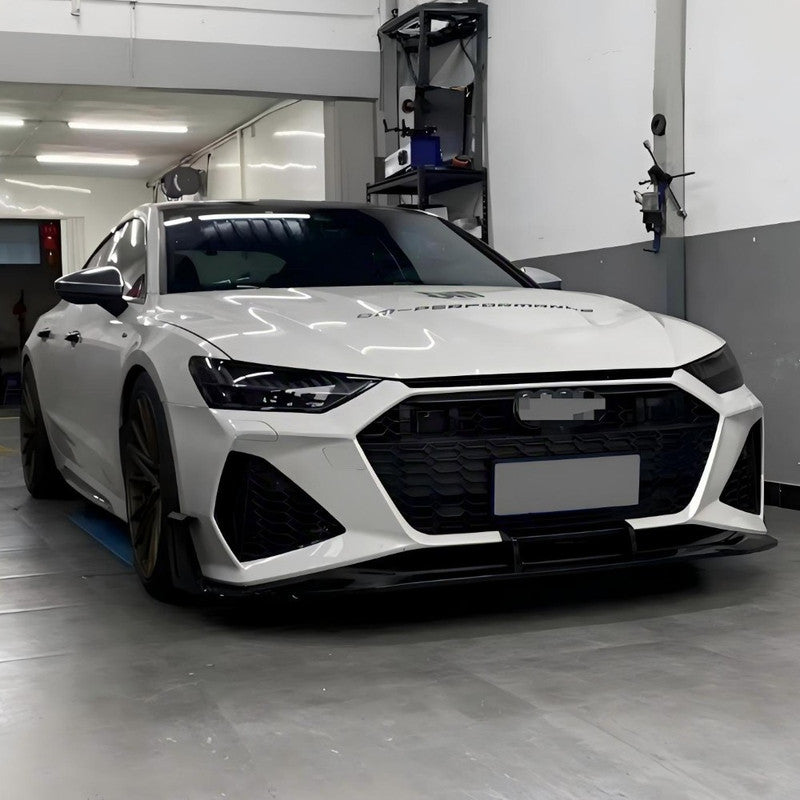Car Craft Compatible With Audi A6 C8 2019-2024 Upgrade Facelift Convert To Rs6 Bodykit Front Rear Bumper Grill Fog Gril Trim Skirt Exhaust Pipe Tip After Rear Lip Diffuser Rsu