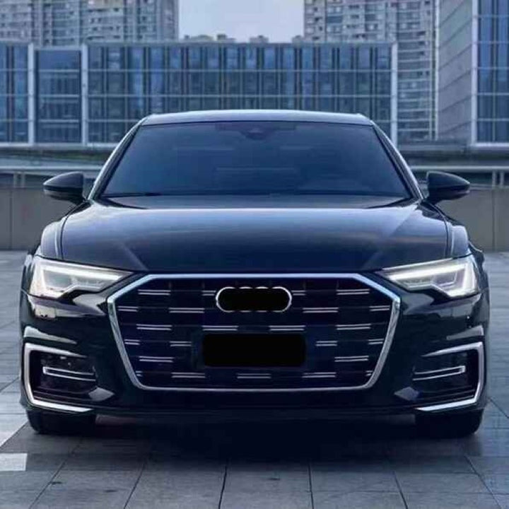 Car Craft Compatible With Audi A6 S6 Rs6 C8 2019-2023 Front Rs6 Sport Bumper Upgraded Fog Lamp Light Gril Cover Mesh Trim Silver Chorme - CAR CRAFT INDIA