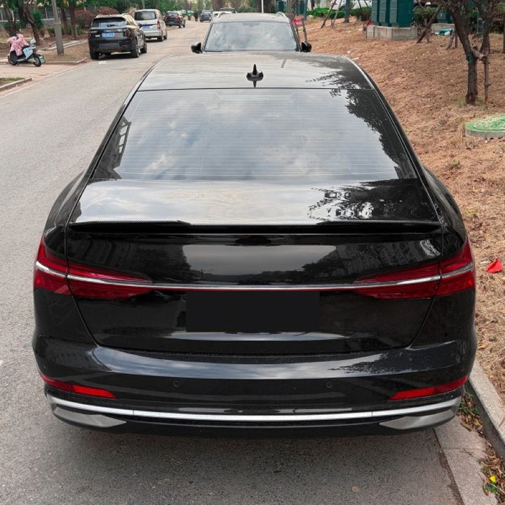 Car Craft Compatible With Audi A6 S6 C8 2018-2025 Rear Trunk Wing Boot Roof Lip Spoiler M4 Style Zst-1456 Gb Glossy Black - CAR CRAFT INDIA