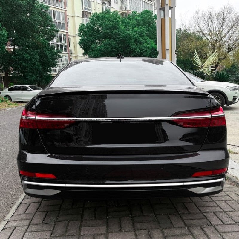 Car Craft Compatible With Audi A6 S6 C8 2018-2025 Rear Trunk Wing Boot Roof Lip Spoiler Zst-1455 Cf Carbon Fiber Look - CAR CRAFT INDIA