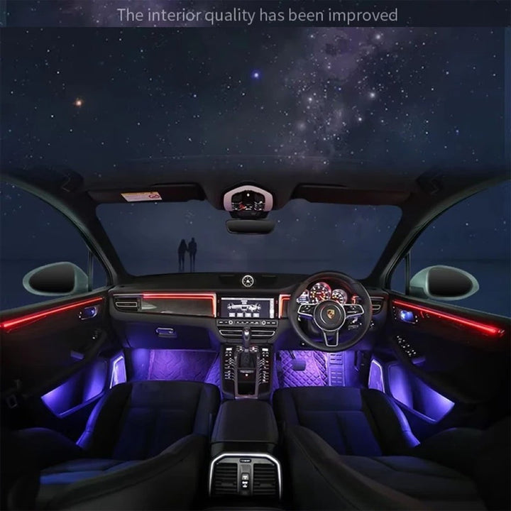 Car Craft Compatible With Porsche Cayenne 958 2010-2017 Symphony Dynamic Center Control Door Led Decoration Atmosphere Lamp Interior Illuminated Lamp Ambient Starlight Light 26 In 1 Rhd - CAR CRAFT INDIA