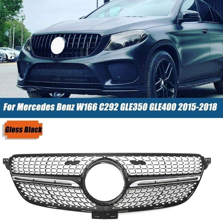 Car Craft Compatible With Mercedes Benz Gle Coupe W166 X166 C292 W292 2015-2019 Front Amg Bumper Show Grill  Diamond Black - CAR CRAFT INDIA