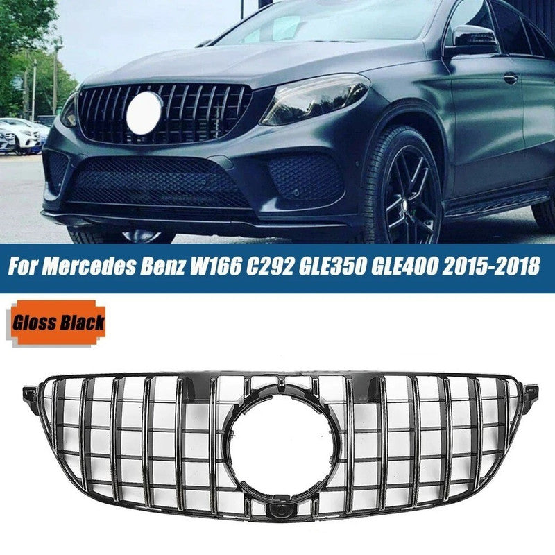 Car Craft Compatible With Mercedes Benz Gle Coupe W166 X166 C292 W292 2015-2019 Front Amg Bumper Show Grill  Gtr Silver - CAR CRAFT INDIA