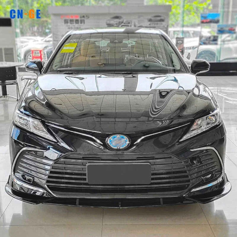 Car Craft Compatible With Toyota Camry 2021-2025 Front Bumper Lip Skirt Trim Carbon Fiber Look