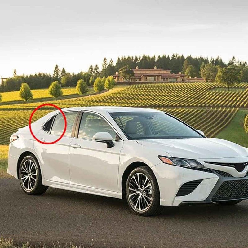 Car Craft Compatible With Toyota Camry 2018-2023 Car Rear Window Shutter Cover Louver Side Vent Trim Triangle Carbon Fiber Look