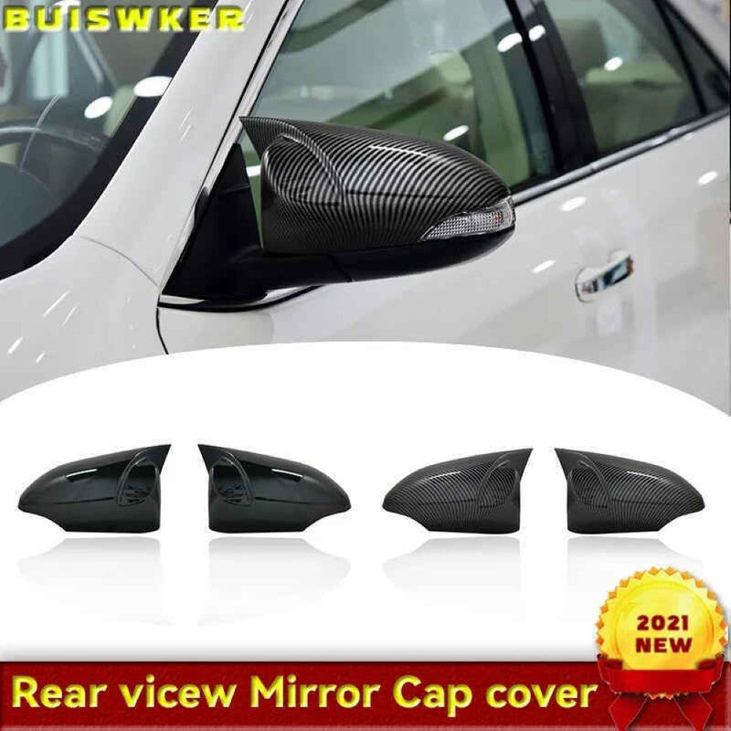Car Craft Compatible With Toyota Corolla Altis 2014-2017 Camry 2012-2017 Toyota Vitz 11-19 Side Rear View Case Wing Cap Shell Housing Mirror Covers 3m Tape Pasting Style Carbon Fiber Look CC-11523