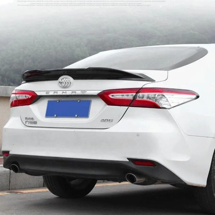 Car Craft Compatible With Toyota Camry 2018-2022 Rear Trunk Wing Boot Lip Wing Spoiler Trd Style Carbon Black