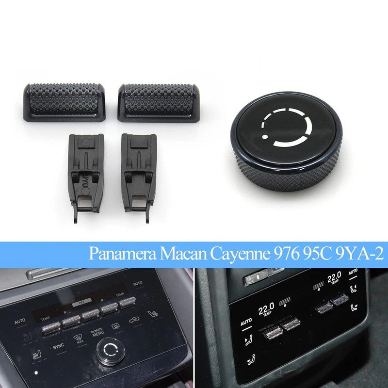Car Craft Compatible With Porsche Panamera 976 2024-2026 Macan 5c 2024-2025 Cayenne 9ya-2 2024-2026 Front Rear Air Conditioning Ac Button Front Ac Rotary Button Knob 95c919610-c