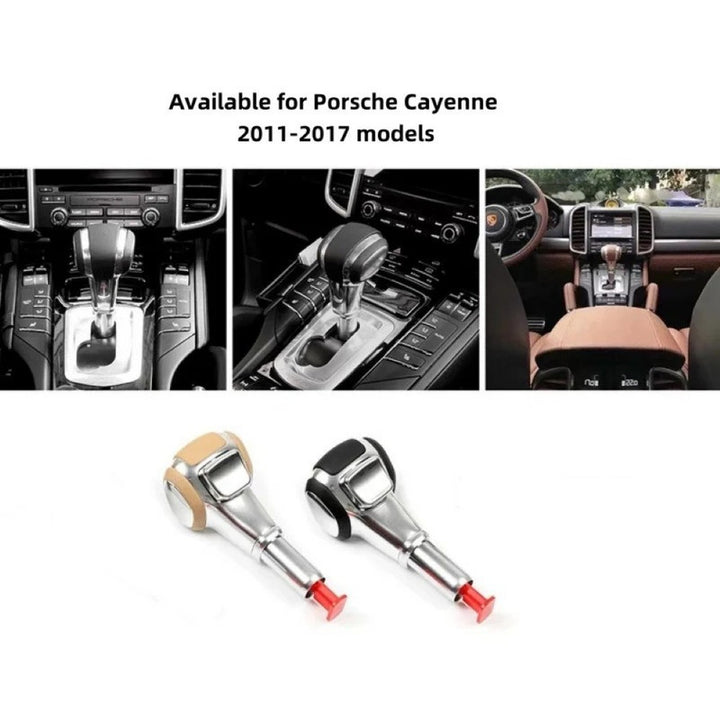 Car Craft Compatible With Porsche Cayenne 958 92a 2011-2017 Suede Leather Interior Shifter Gear Shift Knob Lever Kit Black