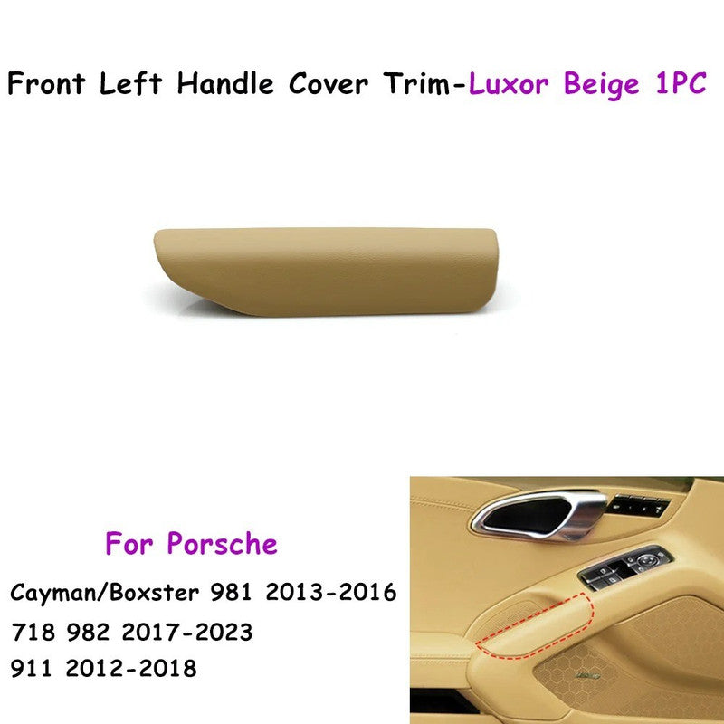 Car Craft Compatible With Porsche Cayman Boxster 981 2013-2016 718 982 2017-2023 911 991 2012-2018 Car Interior Inner Door Handle Cover Trim Luxor Beige Left 981555533004h0-c - CAR CRAFT INDIA