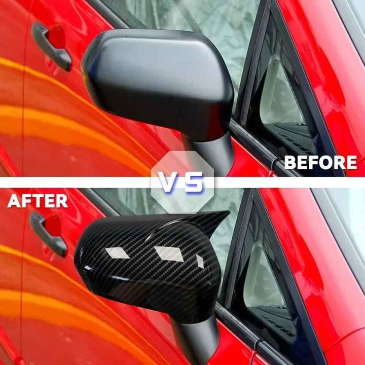 Car Craft Compatible With Honda Civic 2005-2011 Side Rear View Case Wing Cap Shell Housing Mirror Covers 3m Tape Pasting Style Without Mirror Light Glossy Black CC-11530 - CAR CRAFT INDIA