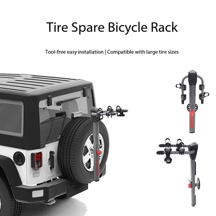 Car Craft Compatible With Land Range Rover Defender Jimny Wrangler Cycle Stand Bycycle Rear Rack Bike Rack Spare Tire Type For Tank