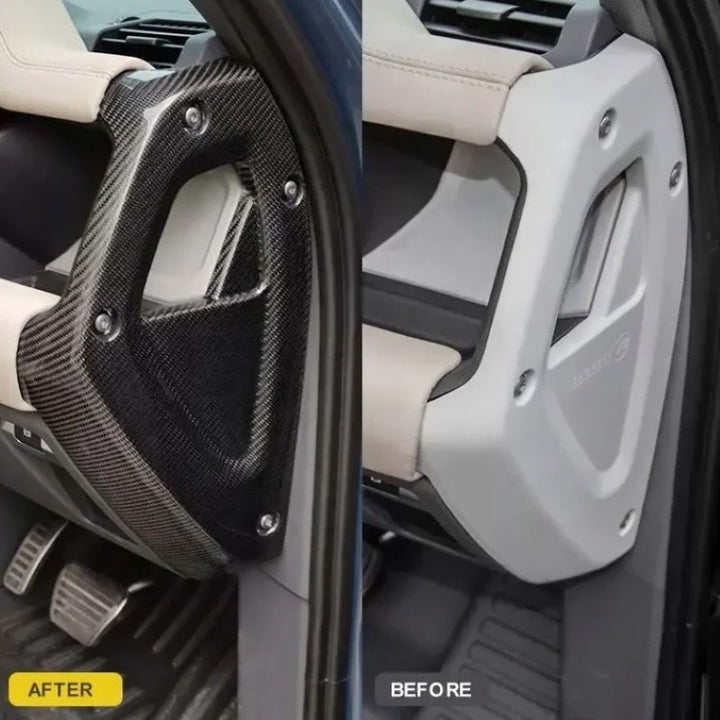 Car Craft Compatible With Range Land Rover Defender 90 110 130 L663 Lr129997 2020+ Car Interior Inner Instrument Dashboard Panel Side Decorative Frame Panel Trim Cover Real Carbon Fiber - CAR CRAFT INDIA