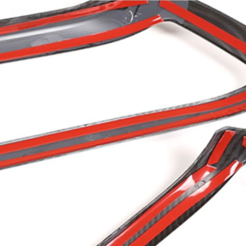 Car Craft Compatible With Range Land Rover Defender 90 110 130 L663 Lr129997 2020+ Car Interior Inner Pull Door Handle Trim Speaker Grill Cover Frame Trim Real Carbon Fiber