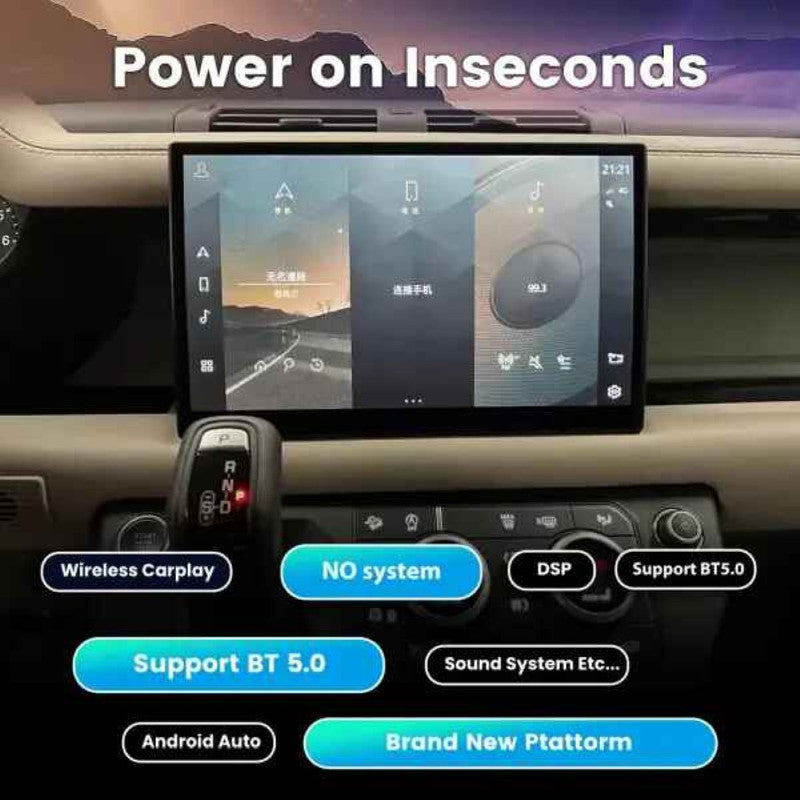 Car Craft Compatible With Range Land Rover Defender 90 110 130 L663 2020-2024 Android Multimedia Infotainment Touchscreen Touch Dvd Player Wireless Carplay Android Auto 4gb +64gb 13.3 Inch