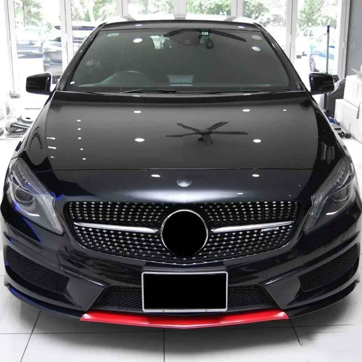 Car Craft Compatible With Mercedes Benz Cla Class W117 C117 X117 2013-2019 Upgrade Front Bumper Cla45 Amg Show Grill Diamond Black CC-1748