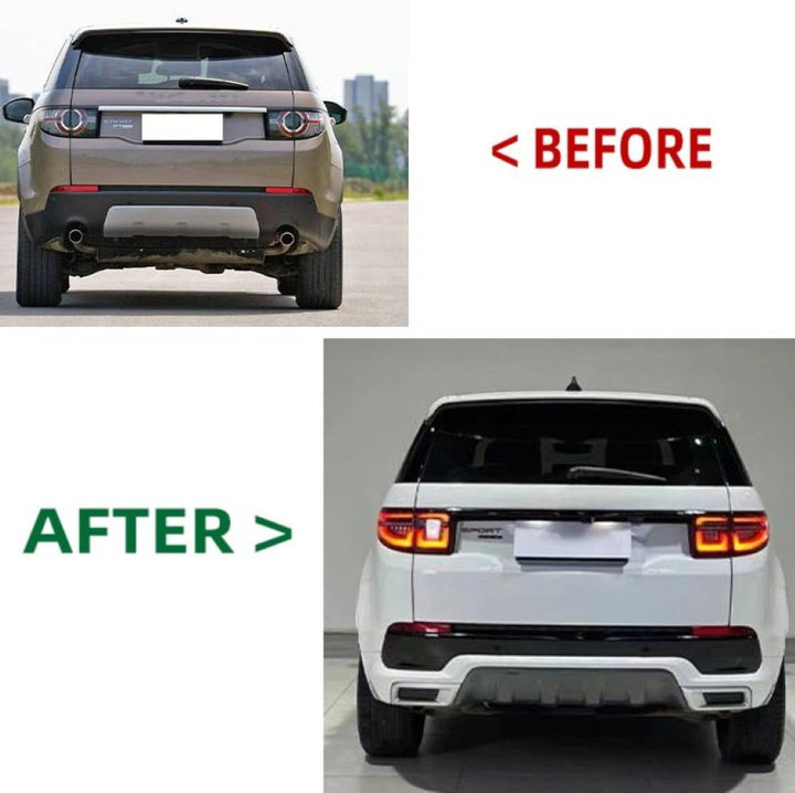 Car Craft Compatible With Land Range Rover Rr Discovery Sport 2015-2019 Upgrade To 2020-2024 Bodykit Bumper Grill Diffuser Exhaust Tip Pipe Side Skirts