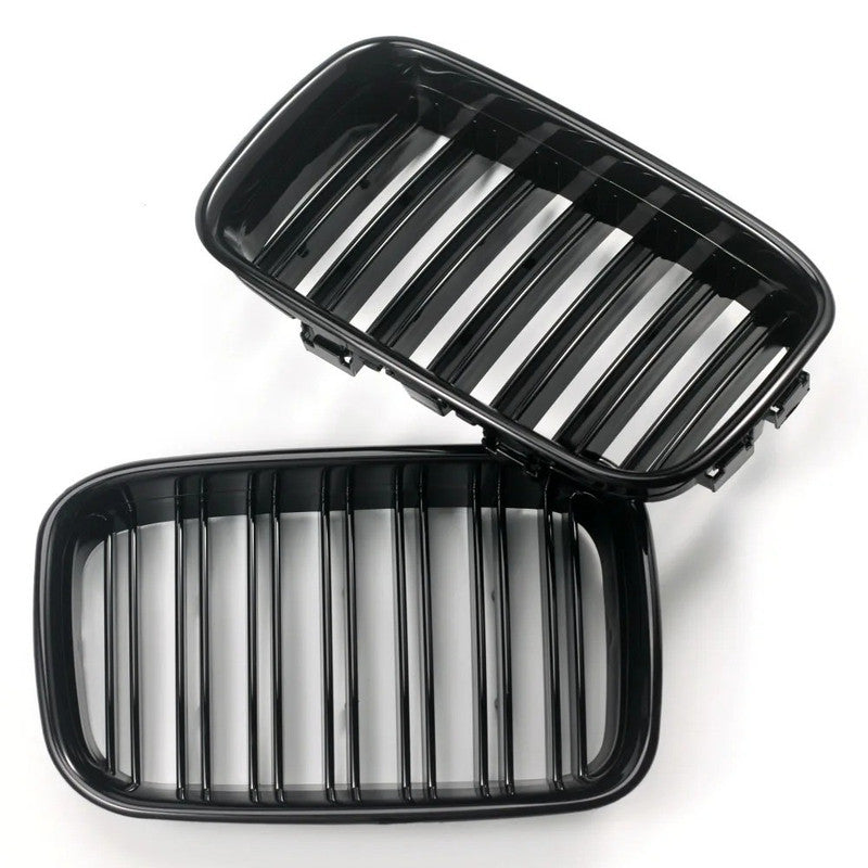 Car Craft Compatible With Bmw 3 Series E36 1991-1994 M3 M Sport Front Bumper Show Grill Glossy Black Gc E36-001