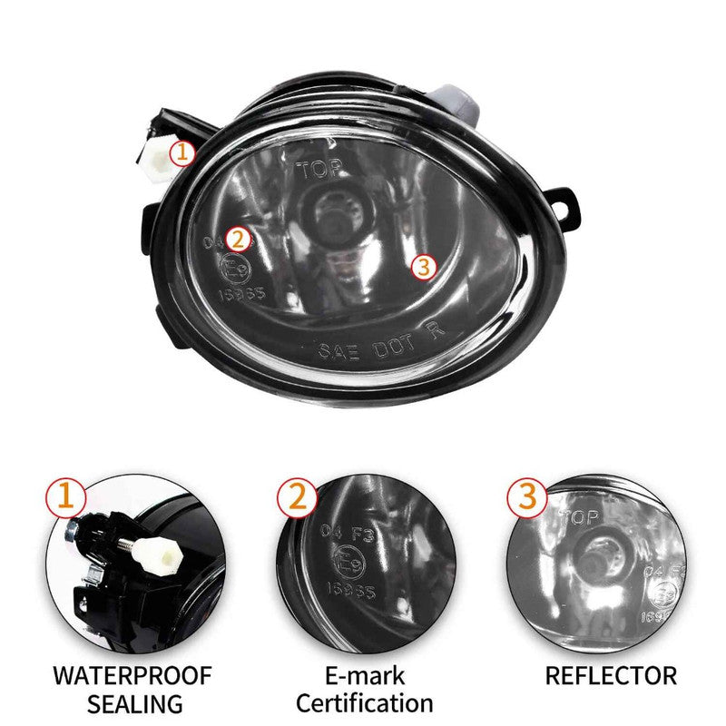 Car Craft Compatible With Bmw 3 Series E46 1998-2004 Front Bumper Fog Lamp Light M Sport Mt M3 M5 Bumper