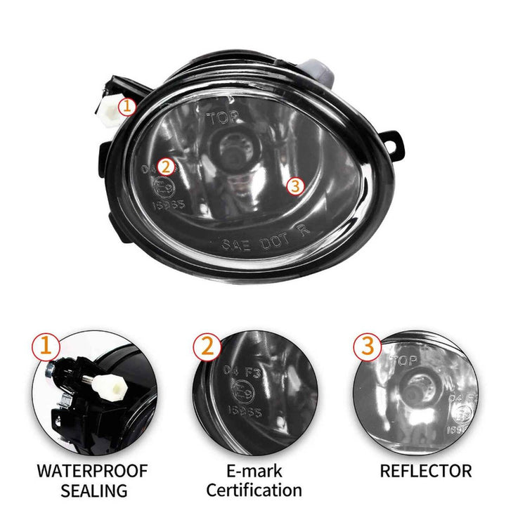 Car Craft Compatible With Bmw 3 Series E46 1998-2004 Front Bumper Fog Lamp Light M Sport Mt M3 M5 Bumper