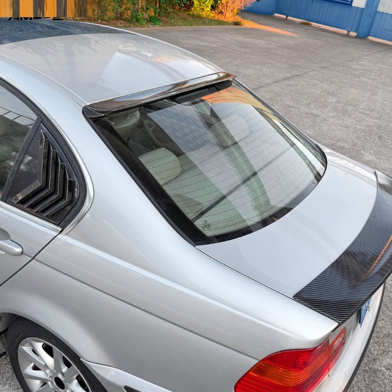Car Craft Compatible With Bmw 3 Series E46 1998-2004 M3 Rear Trunk Wing Boot Roof Lip Spoiler M3 Style Zst-1406 Gb Glossy Black - CAR CRAFT INDIA