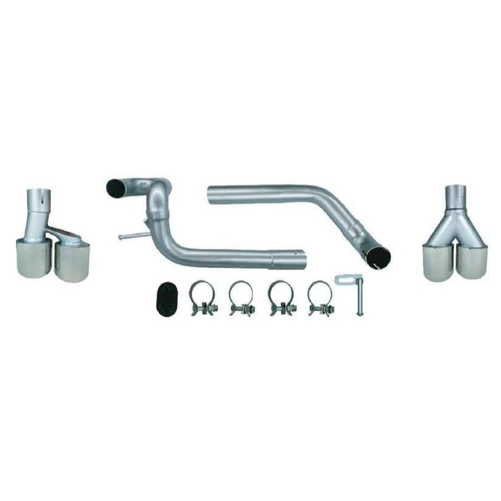 Car Craft Compatible With Bmw 5 Series E60 2004-2010 Exhaust Tips Tail Pipe Midpipe Muffler With Clamp Akrapovic Chrome M5 Style