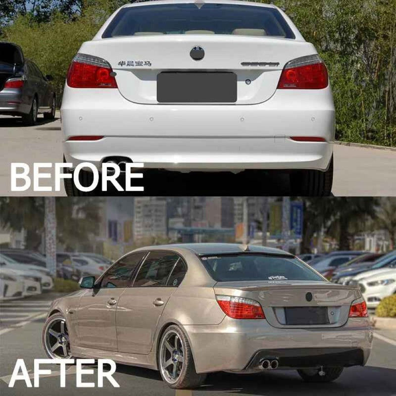 Car Craft Compatible With Bmw 5 Series E60 2004-2010 Rear Mt M Tech Bumper After Rear Lip Diffuser Style A 00-00 - CAR CRAFT INDIA