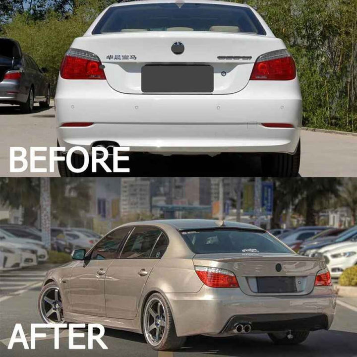 Car Craft Compatible With Bmw 5 Series E60 2004-2010 Rear Mt M Tech Bumper After Rear Lip Diffuser Style A 00-00 - CAR CRAFT INDIA