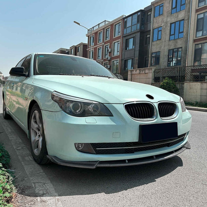 Car Craft Compatible With BMW 5 Series E60 2008-2010 Standard Front Bumper Lip Splitter Skirts Zst-1141 Cf Carbon Fiber Look