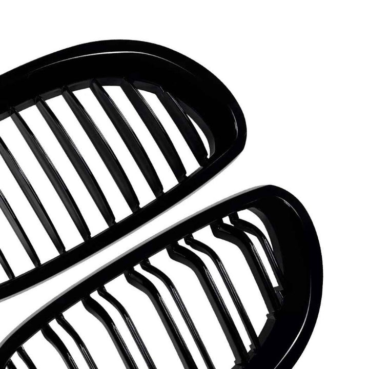 Car Craft Compatible With Bmw 5 Series E60 2004-2009 Front Bumper Show Mesh Grill Single Bar Line Zst-1427 Gb Single Glossy Black - CAR CRAFT INDIA