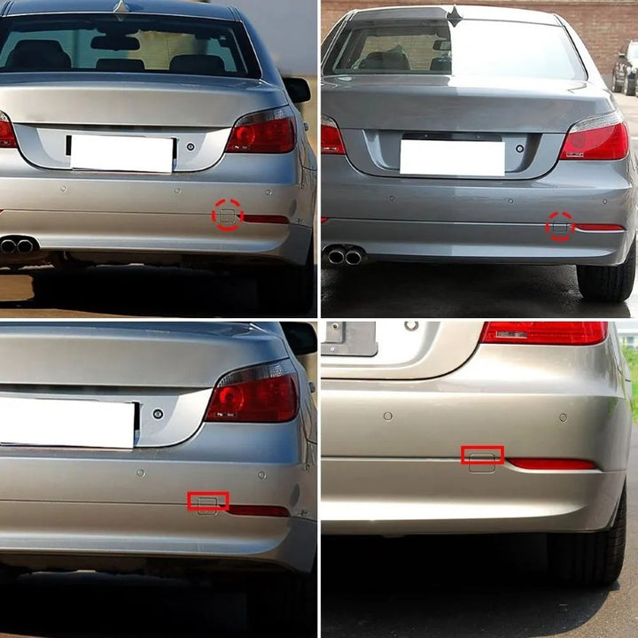 Car Craft Compatible With Bmw 5 Series E60 Lci 2006-2010 Rear Bumper Trailer Tow Towing Hook Hole Cover 51127178183 Unpainted Model B - CAR CRAFT INDIA