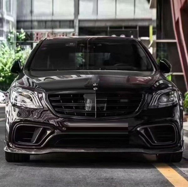 Car Craft Compatible With Mercedes Benz E Class W213 2016-2020 E63 Amg Bumper Brabus Bodykit Front Lip Diffuser Exhaust Tip Fog Gril Cover Trim Spoiler Real Carbon Fiber - CAR CRAFT INDIA