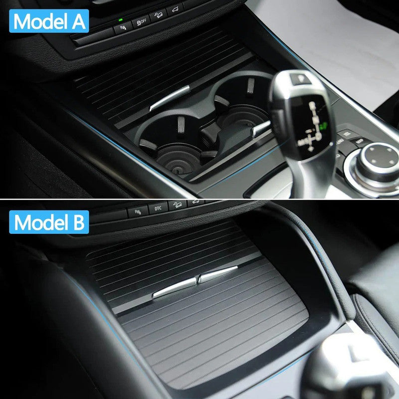 Car Craft Compatible With Bmw X5 E70 2008-2013 X6 E71 E72 2008-2014 Front Center Console Water Cup Drink Holder Decorative Cover Panel Bezel 51166956756 Black - CAR CRAFT INDIA