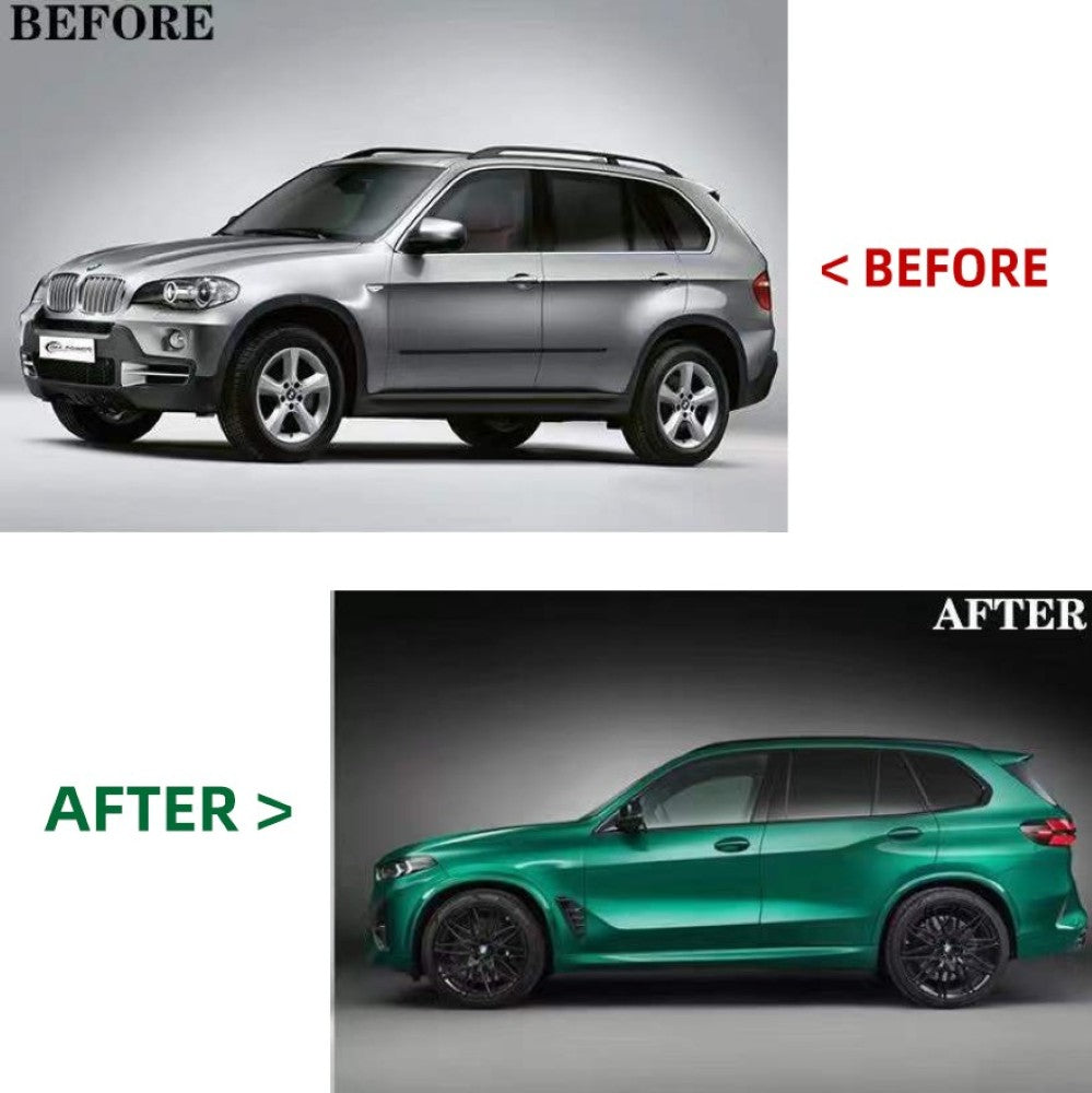 Car Craft Compatible With Bmw X5 E70 2006-2013 To G05 Lci X5m F95 Upgrade Facelift Conversion Bodykit Bumper Headlight Taillight Hood Side Skirts CC-6612